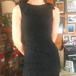 Floral Lace Black Sheath dress